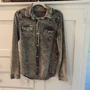 Distressed Denim Shirt